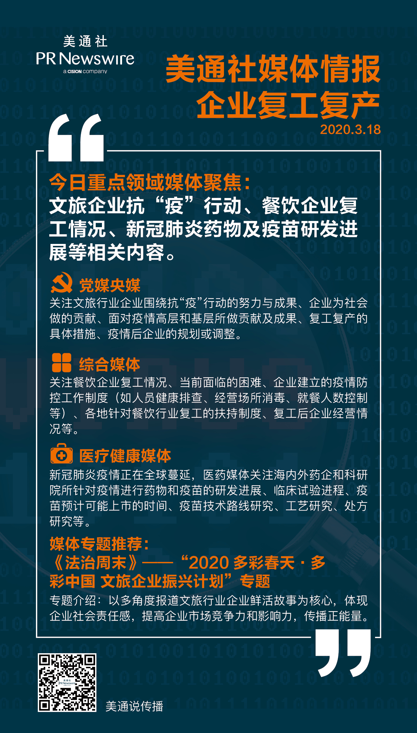【3.20一周媒體聚焦】金融科技、文旅、時(shí)尚消費(fèi)企業(yè)振興與發(fā)展
