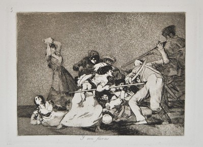 戰(zhàn)爭(zhēng)災(zāi)難之就像野獸，1812-15年（1863年第一版），銅蝕版畫，16.3×26厘米