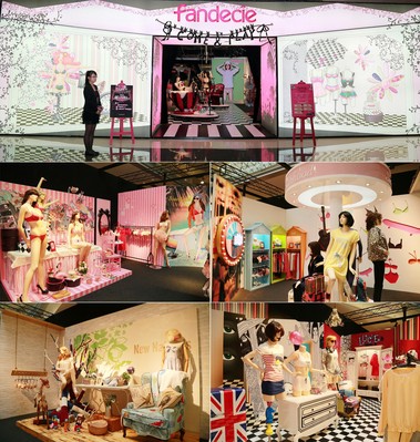 芬狄詩POP UP STORE藝術(shù)概念店，夢幻甜美的Dreaming Girl，活力率性的模特在演繹Sisterhood、森女精靈的New Naturals田園夢境、Lucie's World悅動的魔幻世界展區(qū)
